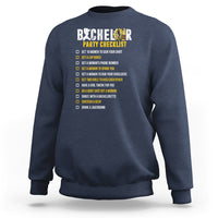 Bachelor Party Sweatshirt Bachelor Party Checklist Funny - Wonder Print Shop