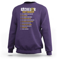 Bachelor Party Sweatshirt Bachelor Party Checklist Funny - Wonder Print Shop