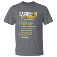 Bachelor Party T Shirt Bachelor Party Checklist Funny - Wonder Print Shop