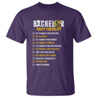 Bachelor Party T Shirt Bachelor Party Checklist Funny - Wonder Print Shop