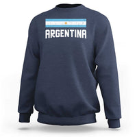 Argentina Sweatshirt ARG Throwback Retro Vintage Argentine Flag - Wonder Print Shop