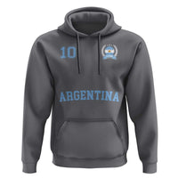 Argentina Football Hoodie Number Ten Argentine Flag Jersey Remera Ftbol Soccer - Wonder Print Shop