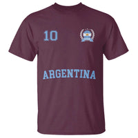 Argentina Football T Shirt Number Ten Argentine Flag Jersey Remera Ftbol Soccer - Wonder Print Shop