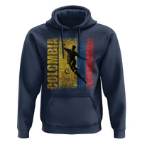 Colombia Football Hoodie Futbol Player Kick Soccer Lover Colombian Flag - Wonder Print Shop