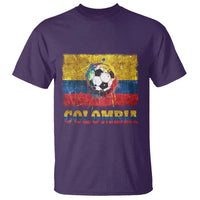 Colombia Football T Shirt Futbol Soccer Colombian Flag Retro Vintage - Wonder Print Shop