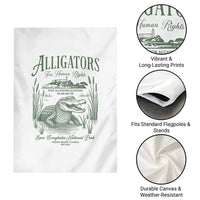Alligators for Human Rights Garden Flag Save Everglades Alcatraz - Wonder Print Shop