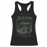 Alligators for Human Rights Racerback Tank Top Save Everglades Alcatraz - Wonder Print Shop