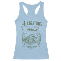 Alligators for Human Rights Racerback Tank Top Save Everglades Alcatraz - Wonder Print Shop