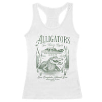 Alligators for Human Rights Racerback Tank Top Save Everglades Alcatraz - Wonder Print Shop