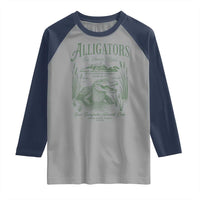 Alligators for Human Rights Raglan Shirt Save Everglades Alcatraz - Wonder Print Shop