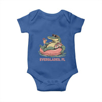 Funny Tropical Alligator Baby Onesie Everglades Florida FL Summer Vibe - Wonder Print Shop