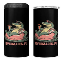 Funny Tropical Alligator 4 in 1 Can Cooler Tumbler Everglades Florida FL Summer Vibe - Wonder Print Shop