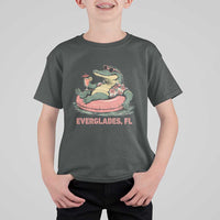 Funny Tropical Alligator T Shirt For Kid Everglades Florida FL Summer Vibe - Wonder Print Shop