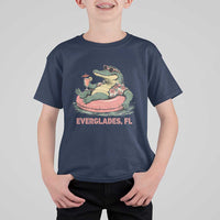 Funny Tropical Alligator T Shirt For Kid Everglades Florida FL Summer Vibe - Wonder Print Shop