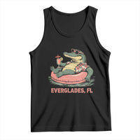 Funny Tropical Alligator Tank Top Everglades Florida FL Summer Vibe - Wonder Print Shop