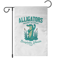 Alligators Against Alcatraz Garden Flag Everglades Florida for Human Rights - Wonder Print Shop