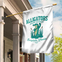 Alligators Against Alcatraz Garden Flag Everglades Florida for Human Rights - Wonder Print Shop