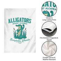 Alligators Against Alcatraz Garden Flag Everglades Florida for Human Rights - Wonder Print Shop