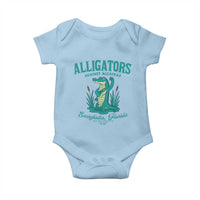 Alligators Against Alcatraz Baby Onesie Everglades Florida for Human Rights - Wonder Print Shop