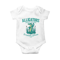 Alligators Against Alcatraz Baby Onesie Everglades Florida for Human Rights - Wonder Print Shop