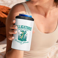 Alligators Against Alcatraz 4 in 1 Can Cooler Tumbler Everglades Florida for Human Rights - Wonder Print Shop