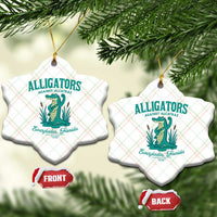 Alligators Against Alcatraz Ceramic Ornament Everglades Florida for Human Rights - Wonder Print Shop
