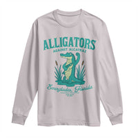 Alligators Against Alcatraz Long Sleeve Shirt Everglades Florida for Human Rights - Wonder Print Shop