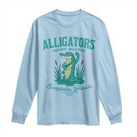 Alligators Against Alcatraz Long Sleeve Shirt Everglades Florida for Human Rights - Wonder Print Shop