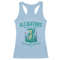 Alligators Against Alcatraz Racerback Tank Top Everglades Florida for Human Rights - Wonder Print Shop