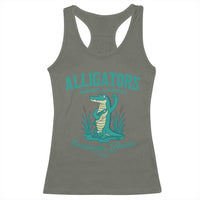 Alligators Against Alcatraz Racerback Tank Top Everglades Florida for Human Rights - Wonder Print Shop