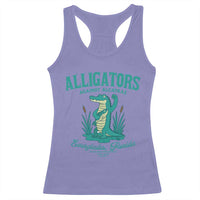 Alligators Against Alcatraz Racerback Tank Top Everglades Florida for Human Rights - Wonder Print Shop