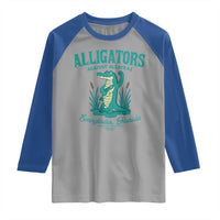 Alligators Against Alcatraz Raglan Shirt Everglades Florida for Human Rights - Wonder Print Shop