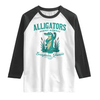 Alligators Against Alcatraz Raglan Shirt Everglades Florida for Human Rights - Wonder Print Shop