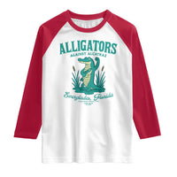 Alligators Against Alcatraz Raglan Shirt Everglades Florida for Human Rights - Wonder Print Shop