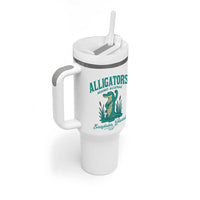 Alligators Against Alcatraz Tumbler With Handle Everglades Florida for Human Rights - Wonder Print Shop