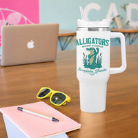 Alligators Against Alcatraz Tumbler With Handle Everglades Florida for Human Rights - Wonder Print Shop