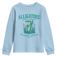 Alligators Against Alcatraz Youth Sweatshirt Everglades Florida for Human Rights - Wonder Print Shop