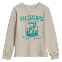 Alligators Against Alcatraz Youth Sweatshirt Everglades Florida for Human Rights - Wonder Print Shop