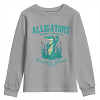 Alligators Against Alcatraz Youth Sweatshirt Everglades Florida for Human Rights - Wonder Print Shop