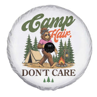Vintage Funny Girly Bigfoot Camper Spare Tire Cover Camp Hair Don't Care Sasquatch Camping Outdoor Adventure