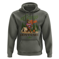 Vintage Funny Girly Bigfoot Camper Hoodie Camp Hair Don't Care Sasquatch Camping Outdoor Adventure