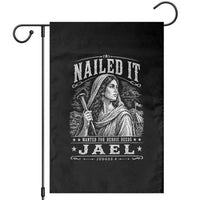 Nailed It Jael Judges 4 Old Testament Garden Flag Funny Biblical Woodcut Christian Faith