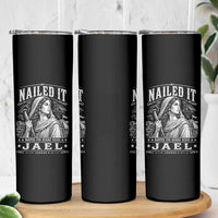 Nailed It Jael Judges 4 Old Testament Skinny Tumbler Funny Biblical Woodcut Christian Faith