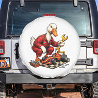 Funny Duck Mechanic Race Car Pit Crew Spare Tire Cover Motorsports Enthusiast Auto Repair