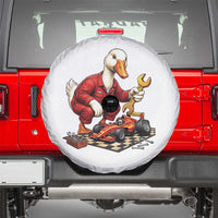 Funny Duck Mechanic Race Car Pit Crew Spare Tire Cover Motorsports Enthusiast Auto Repair