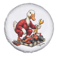 Funny Duck Mechanic Race Car Pit Crew Spare Tire Cover Motorsports Enthusiast Auto Repair