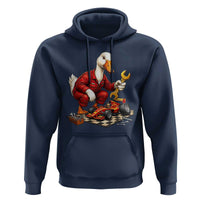 Funny Duck Mechanic Race Car Pit Crew Hoodie Motorsports Enthusiast Auto Repair