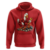 Funny Duck Mechanic Race Car Pit Crew Hoodie Motorsports Enthusiast Auto Repair