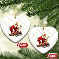 Funny Duck Mechanic Race Car Pit Crew Ceramic Ornament Motorsports Enthusiast Auto Repair