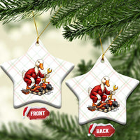 Funny Duck Mechanic Race Car Pit Crew Ceramic Ornament Motorsports Enthusiast Auto Repair